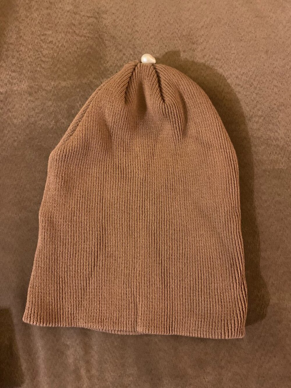 DONNI Pearl Beanie in Camel